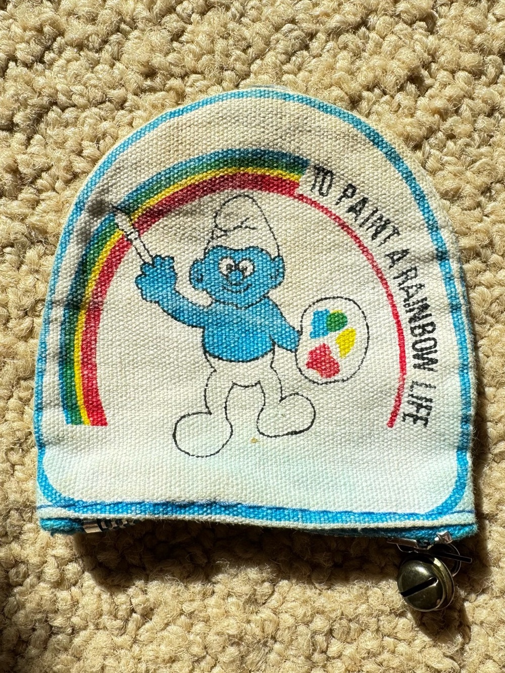Vintage Smurf coin purse